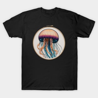 Jellyfish Embroidery Hoop T-Shirt